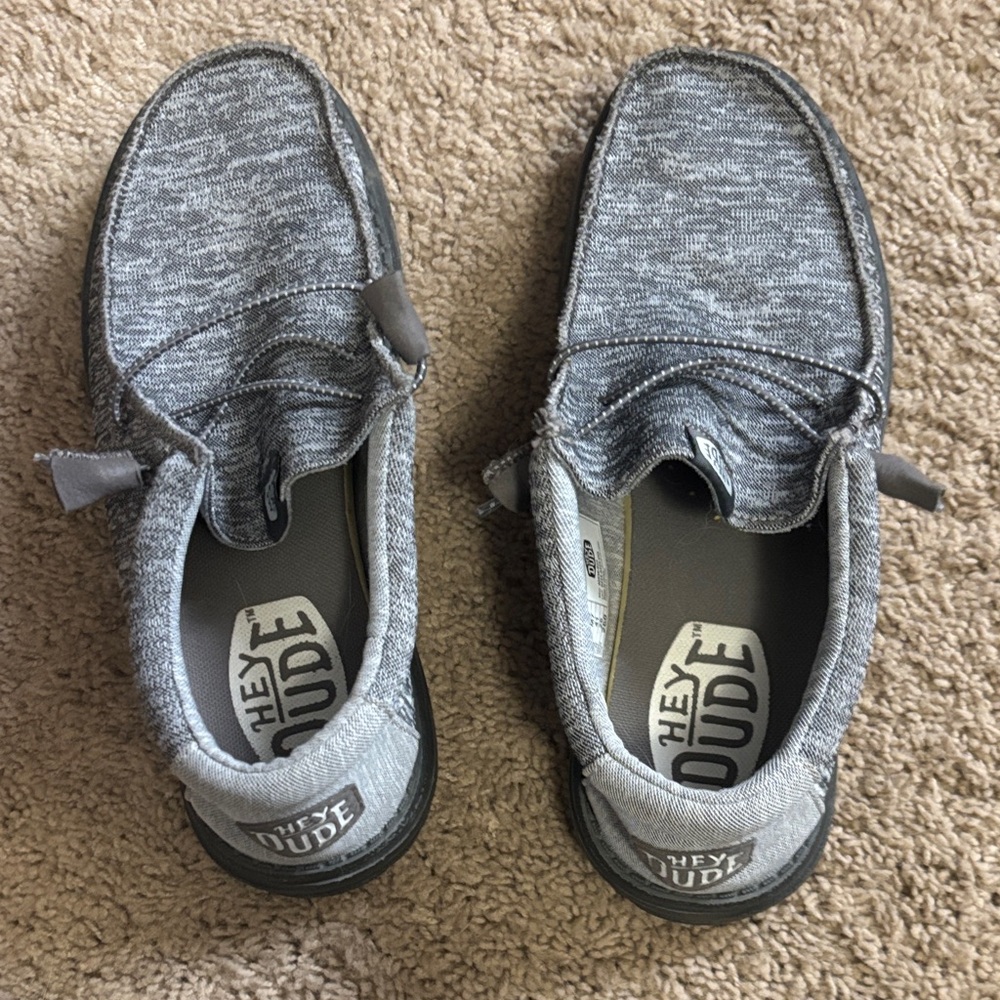 Hey Dude Gray Knit Casual Shoes
